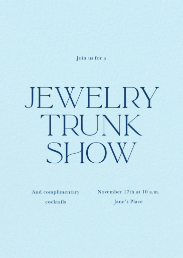 Glacier - Shopping Event Invitation by Paperless Post