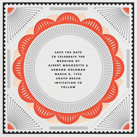 Santa Fe Border (Save the Date) by The Indigo Bunting