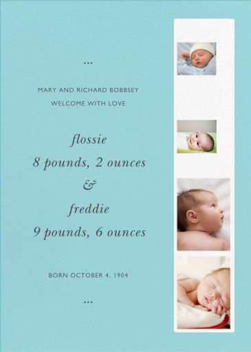 Photo Booth - Birth Announcement by Paperless Post