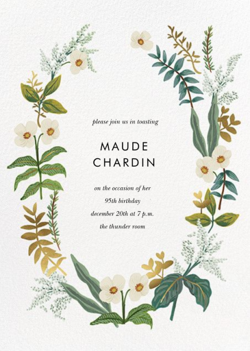 Meadow Garland - Birthday Invitation by Rifle Paper Co.