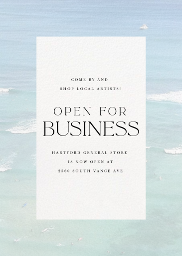 Density - Business Announcement by Paperless Post