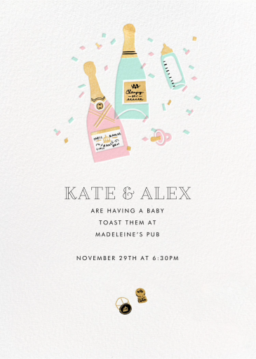 Bottles on Bottles - Baby Shower Invitation by Hello!Lucky