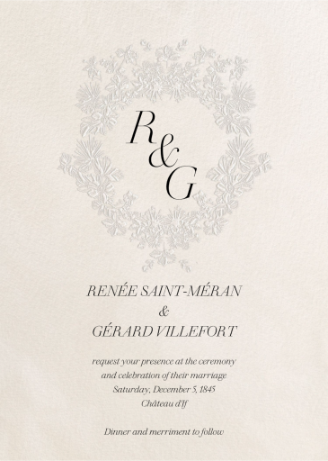 First Frost (Invitation) by  Monique Lhuillier