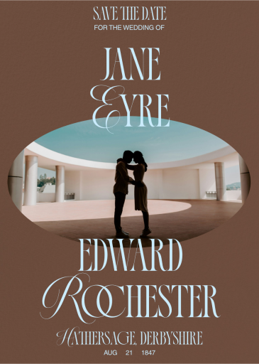 Oval Photo - Save the Date by Both