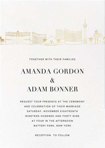 Skyline View - Wedding Invitation by Paperless Post