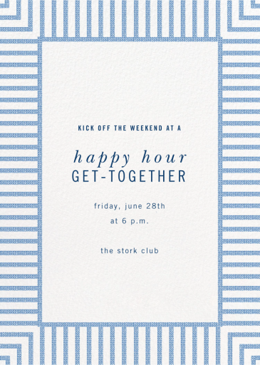 Seersucker Stripe - Happy Hour Invitation by kate spade new york