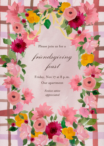 Floral Tablescape - Invitation by Tara Roma Gill