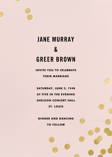 Confetti (Invitation) - Wedding Invitation by kate spade new york