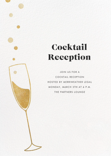 Champagne Flute - Cocktail Party Invitation by Paperless Post