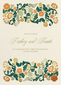Pear Filigree - Thanksgiving Invitation by Paperless Post