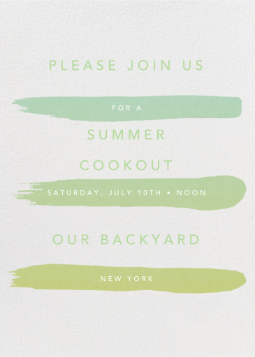 Gradient Brush Strokes - Summer Party Invitation by Paperless Post