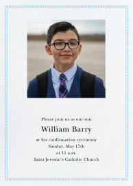Uneven Dots Photo - Tall - Confirmation Invitation by Paperless Post