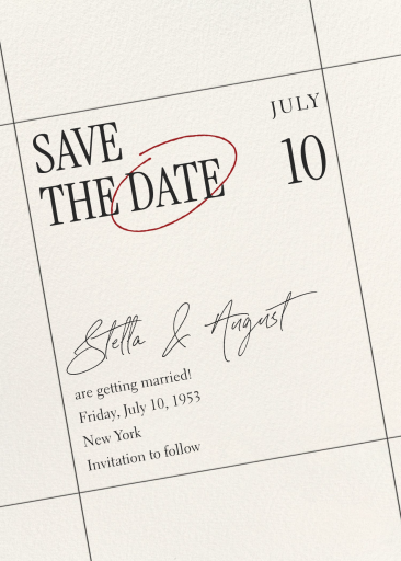 Marked Calendar - Save the Date by Paperless Post
