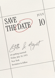 Marked Calendar - Save the Date by Paperless Post