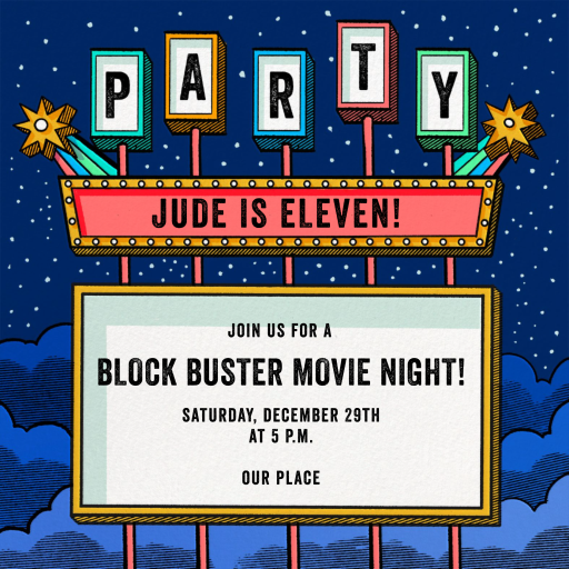 Movie Screen - Birthday Invitation by Hello!Lucky