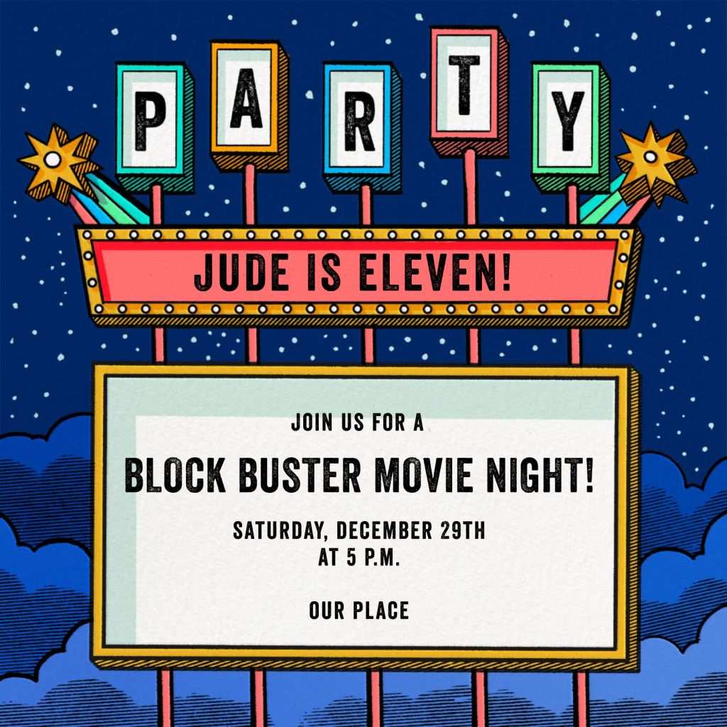 Movie Screen Invitation