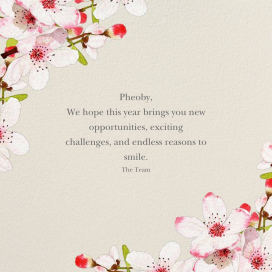 Blushing Blossoms - Business Greeting Card by Felix Doolittle
