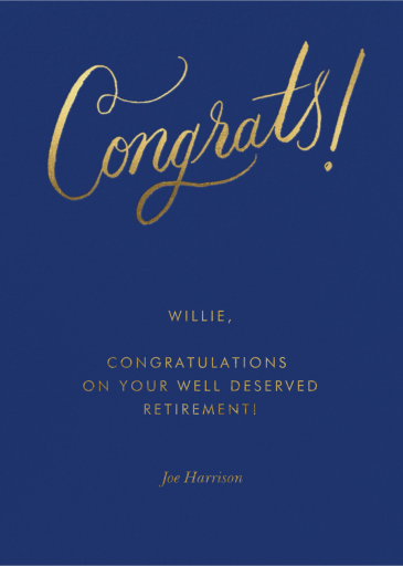 Golden Congrats - Congratulations Card by Rifle Paper Co.