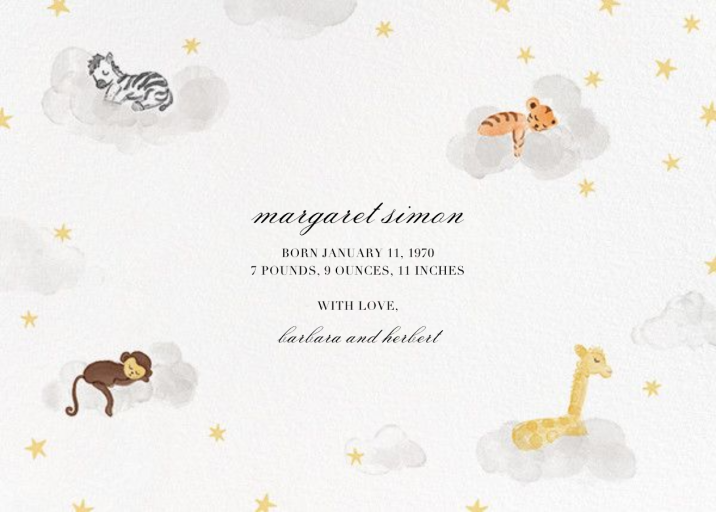 Starry Slumber (Announcement) by Paperless Post - Back