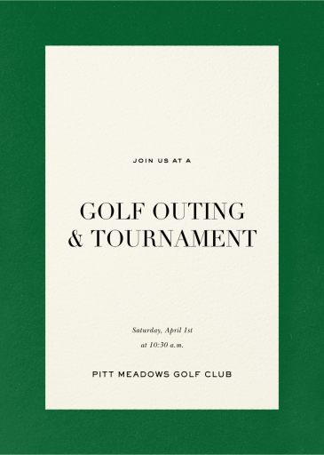 A La Mode - Golf Tournament Invitation by Paperless Post