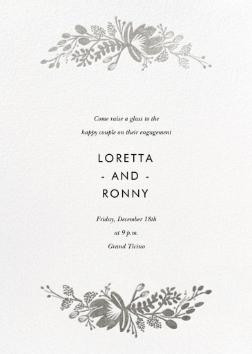 Floral Silhouette - Engagement Party Invitation by Rifle Paper Co.