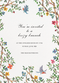 Birds on Bowers - Brunch Invitation by Happy Menocal