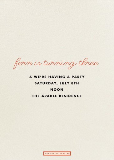 Hopscotch - First Birthday Invitation by The Indigo Bunting - Back