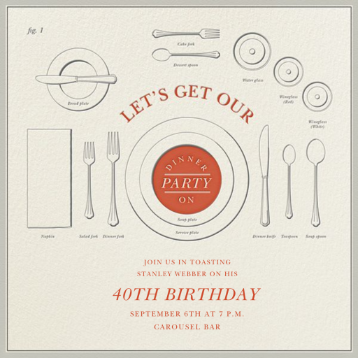 Eats and Etiquette - Invitation by Derek Blasberg