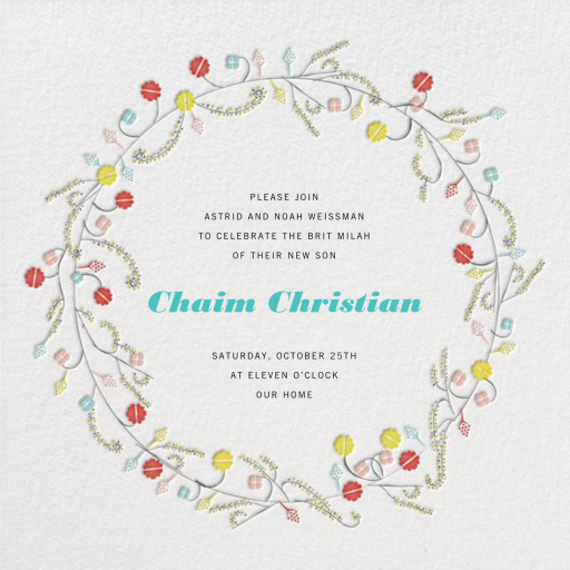 Tromping through a Meadow - Baptism & Christening Invitation by Mr. Boddington's Studio