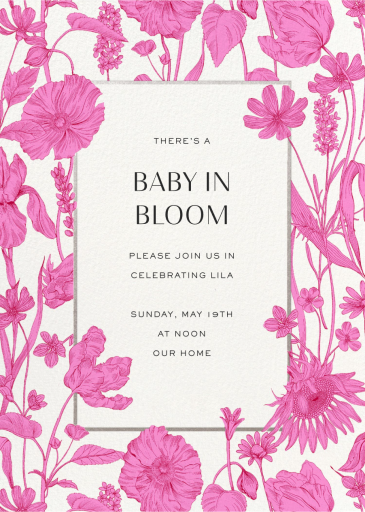 Blooming Flowers - Baby Shower Invitation by Liberty