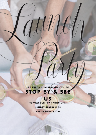 Marcellina Photo - Launch Party Invitation by Paperless Post