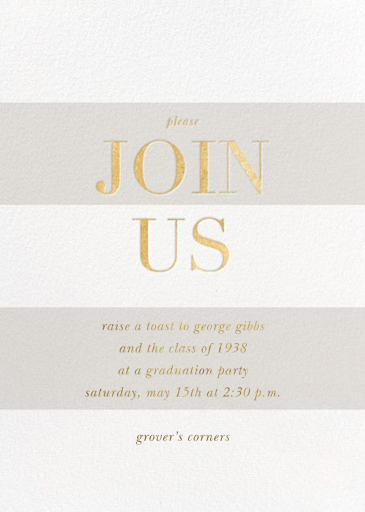 Bold Welcome - Graduation Party Invitation by Sugar Paper