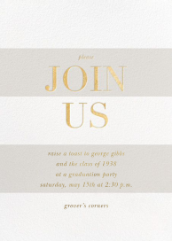Bold Welcome - Graduation Party Invitation by Sugar Paper