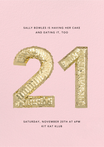 Shine - 21st Birthday Invitation by CONFETTISYSTEM