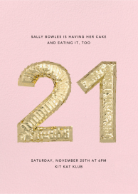 Shine - 21st Birthday Invitation by CONFETTISYSTEM