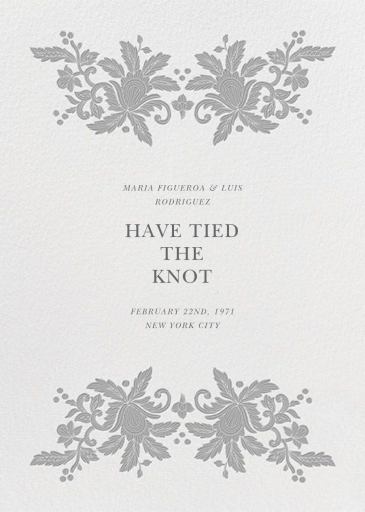 Leaf Lace I Save The Date by Oscar de la Renta
