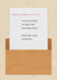 Library Card - Meet the Teacher Invitation by Paperless Post