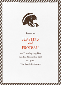 Football and Ball of Stuffing - Fall Party Invitation by Mr. Boddington's Studio