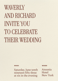 Passing Moments - Wedding Invitation by Paperless Post