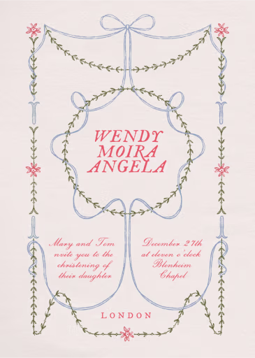 Interwoven - Baptism & Christening Invitation by Emilia Wickstead