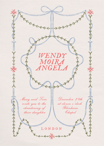 Interwoven - Baptism & Christening Invitation by Emilia Wickstead