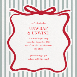 Coquette Ribbons - Christmas Party Invitation by Sugar Paper