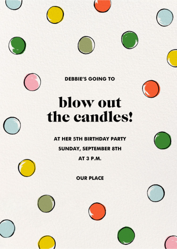 Colorful Polka Dots - Invitation by kate spade new york