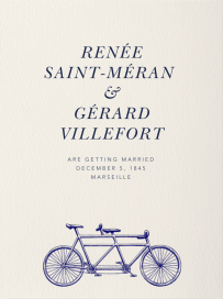 Bicycle Built for Two by Paperless Post