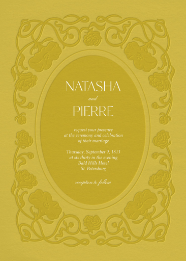 Embossed Vines - Wedding Invitation by Paperless Post