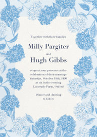 Hydrangea Border - Wedding Invitation by Liberty