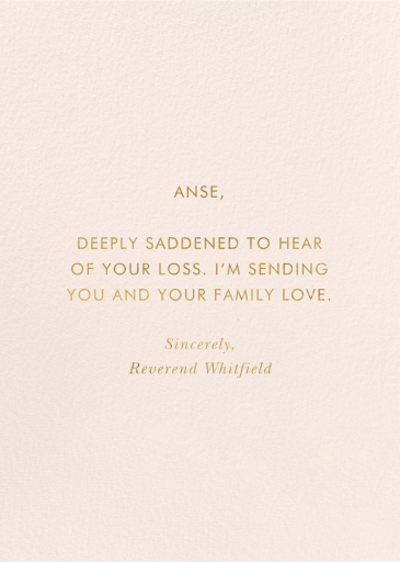 Pastel Blooms - Sympathy Card by Rifle Paper Co. - Back