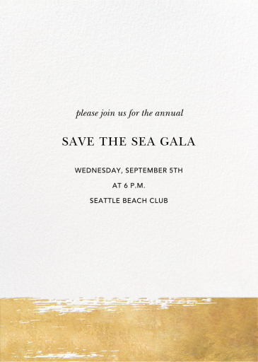 Simple Brushstroke - Gala Invitation by Sugar Paper