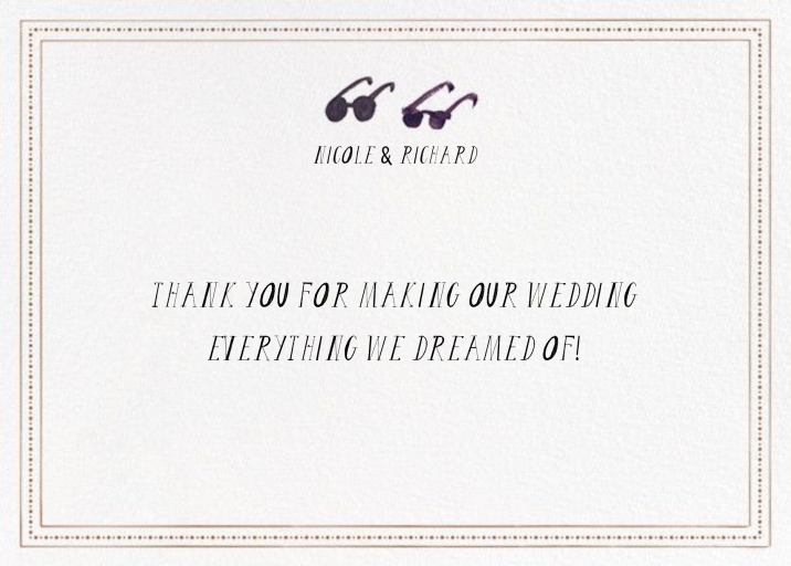 Sunglasses Couple Quote Card