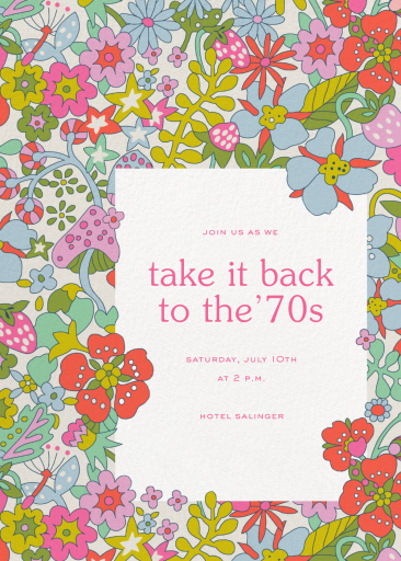 Flower Tops - Summer Party Invitation by Liberty